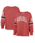 Фото #1 товара Women's Scarlet Distressed Nebraska Huskers Allie Modest Raglan Long Sleeve Cropped T-shirt