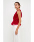 Фото #3 товара Women's One Shoulder Shirred Tulle Top