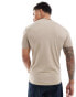 Фото #4 товара New Look muscle fit t-shirt in dark khaki