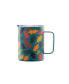 Teal Falling Leaves Insulated Coffee Mugs, Set of 2