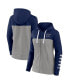 ფოტო #4 პროდუქტის Women's Navy, Gray New York Yankees Take The Field Colorblocked Hoodie Full-Zip Jacket