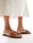 Фото #2 товара ALDO Elanaa padded flat sandals in tan leather