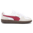 Puma Palermo Leather Lace Up Womens Grey, Red, White Sneakers Casual Shoes 3976