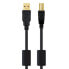 USB 2.0 A to USB B Cable NANOCABLE 10.01.1205 Black 5 m