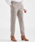 Women's Plaid Pull-On Straight Pants, Created for Macy's