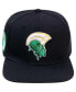 Фото #2 товара Men's Black Norfolk State Spartans Arch Over Logo Evergreen Snapback Hat