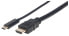 Фото #1 товара Manhattan USB-C to HDMI Cable - 4K@30Hz - 1m - Black - Male to Male - Three Year Warranty - Polybag - 1 m - USB Type-C - HDMI Type A (Standard) - Male - Male - Straight