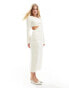 Pretty Lavish cut-out midaxi dress in cream