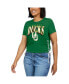 Women's Green Oregon Ducks Side Lace-Up Modest Crop T-shirt