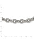Chisel stainless Steel Polished and Textured Link 16.5 inch Necklace