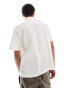 Фото #3 товара Guess Originals short sleeve revere collared eyelet shirt in off white