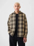 Фото #1 товара Waffle-Knit Flannel Shirt