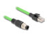 Delock M12 Kabel A-kodiert 8 Pin Stecker zu RJ45 PUR TPU 1 m - Cable - Network