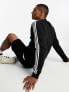 adidas Originals adicolor three stripe sweatshirt in black