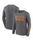 Men's Heather Charcoal Tennessee Volunteers Big and Tall Two-Hit Graphic Long Sleeve T-shirt