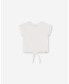 Girl Organic Cotton T-Shirt With Knot White - Toddler Child