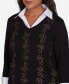 Petite Rue Rivoli Beaded Embroidered Cozy Two in One Top Черный, PL - фото #5