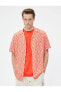 Фото #5 товара Рубашка мужская Koton с геометрическим принтом и короткими рукавами