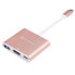 Фото #4 товара SilverStone SST-EP08P - USB 3.1 Typ-C Adapter auf HDMI/USB Type C/USB Type A - rosa