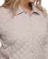 Womens Plus Size Collared Quilted Coat