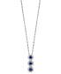 ფოტო #1 პროდუქტის Sapphire (1/6 ct. t.w.) & Diamond (1/10 ct. t.w.) 18" Pendant Necklace in 14k Rose Gold or 14k White Gold