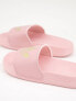 Фото #3 товара adidas Originals Adilette lite sliders in pink with gold trefoil