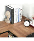 Фото #9 товара Стол офисный угловой Simplie Fun с полками для хранения, 2 ящиками и стальной промышленной рамой, черно-коричневый