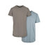 ფოტო #2 პროდუქტის URBAN CLASSICS Set Of 2 s Pre-Pack Shaped Long T-shirt