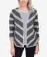 Фото #1 товара Petite Classics Chevron Stripe Two for One Sweater