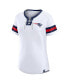 ფოტო #2 პროდუქტის Women's White New England Patriots Sunday Best Lace-Up T-shirt
