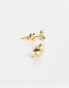 Kingsley Ryan gold plated cluster gemset stud earrings