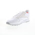 Reebok Classic Leather Mens White Leather Lace Up Lifestyle Sneakers Shoes 11