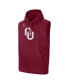 Men's Crimson Oklahoma Sooners Logo Performance Sleeveless Pullover Hoodie