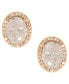 ფოტო #1 პროდუქტის Gold-Tone Stone & Crystal Halo Stud Earrings