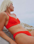 Фото #1 товара Billabong X Amanda Djerf rib high leg bikini bottom in red - RED