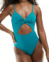 Фото #2 товара Hunkemolller Relief twist swimsuit in teal