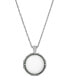 ფოტო #1 პროდუქტის Glass White Round Pendant Necklace 24”
