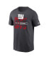ფოტო #3 პროდუქტის Men's Anthracite New York Giants 2022 NFL Playoffs Iconic T-shirt