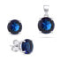 Фото #1 товара Original silver jewelry set with zircons SET232WB (earrings, pendant)