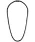 ფოტო #2 პროდუქტის Men's Link Chain 22" Necklace in Black-Plated Stainless Steel