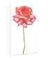Фото #2 товара Pink Rose on White Frameless Free Floating Tempered Glass Panel Graphic Wall Art, 48" x 32" x 0.2"