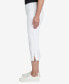 ფოტო #4 პროდუქტის Plus Size Essentials Solid Pull-On Capri Pants with Detailed Split Hem
