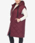 Plus Size Diamond Quilted Hooded Puffer Vest