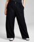 Фото #1 товара Trendy Plus Size Wide-Leg Pleated Cargo Pants