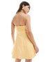 Forever New bandeau mini dress in yellow