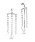 ფოტო #2 პროდუქტის Women's Chains and Pearls Chandelier Drop Earrings