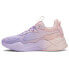 Фото #3 товара Puma RsX Faded Gradient Striped Logo Lace Up Womens Pink, Purple Sneakers Casua