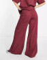 ASOS DESIGN relaxed dad trouser in wine co-ord