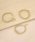 ფოტო #2 პროდუქტის Gold-Plated Chain Stacking Bracelet Set of 3