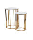 Iron Contemporary Accent Table, Set of 2